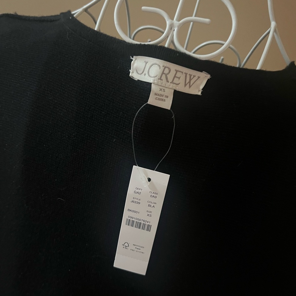 J. Crew Black Women's Cape Coat - Picture 2 of 5